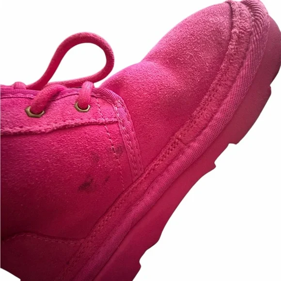 UGG Vibrant Pink Kids Lace-Up Boots - Picture 4 of 7